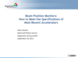 Beam Position Monitors: How to Meet the Specifications of Most-Recent Accelerators Glenn Decker