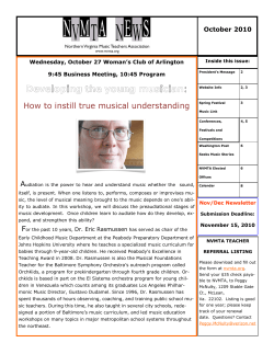 How to instill true musical understanding October 2010