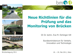 Neue Richtlinien für die Prüfung und das Monitoring von Brücken