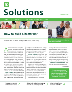 Solutions A  How to build a better RSP