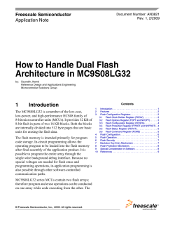 How to Handle Dual Flash Architecture in MC9S08LG32 1 Introduction