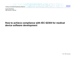How to achieve compliance with IEC 62304 for medical Suresh Wadhwani