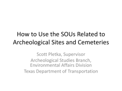 How to Use the SOUs Related to Archeological Sites and Cemeteries