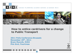 How to entice cardrivers for a change to Public Transport November 29