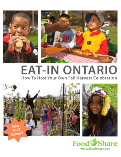 EAT-IN ONTARIO How To Host Your Own Fall Harvest Celebration New 2013