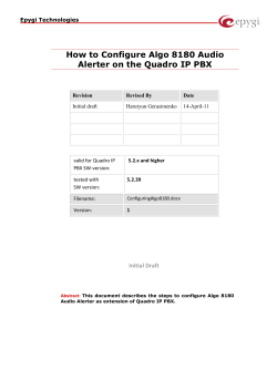 How to Configure Algo 8180 Audio