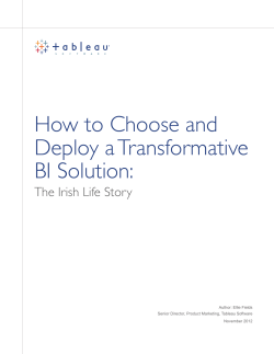 How to Choose and Deploy  a Transformative BI Solution: