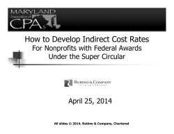 How to Develop Indirect Cost Rates For Nonprofits with Federal Awards