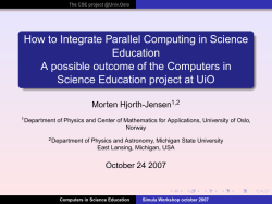 How to Integrate Parallel Computing in Science Education