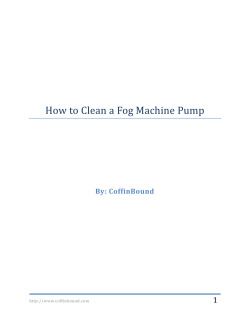 How to Clean a Fog Machine Pump 1 By: CoffinBound