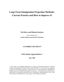 Long-Term Immigration Projection Methods: Current Practice and How to Improve It