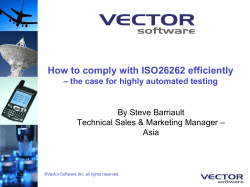 How to comply with ISO26262 efficiently By Steve Barriault –