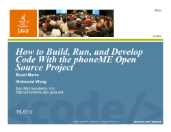 How to Build, Run, and Develop Code With the phoneME Open TS-5712