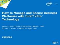 How to Manage and Secure Business Platforms with Intel vPro
