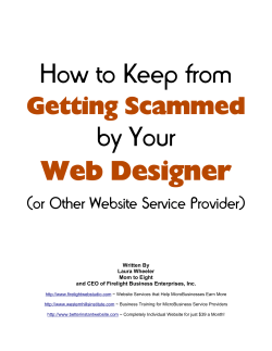 How to Keep from by Your Web Designer Getting Scammed
