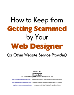 How to Keep from by Your Web Designer Getting Scammed