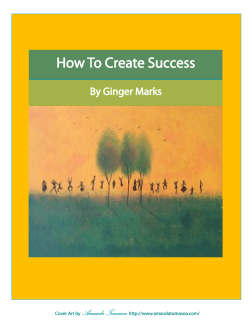 How To Create Success By Ginger Marks Amanda Tomasoa
