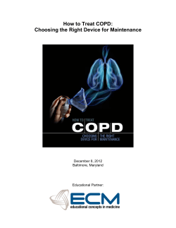 How to Treat COPD: Choosing the Right Device for Maintenance