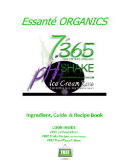 Essanté ORGANICS  Ingredient, Guide  &amp; Recipe Book LOOK INSIDE