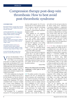 Compression therapy post-deep vein thrombosis: How to best avoid post-thrombotic syndrome DEBATE