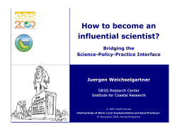 How to become an influential scientist? Bridging the Science-Policy-Practice Interface