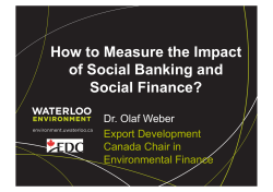 How to Measure the Impact of Social Banking and Social Finance?