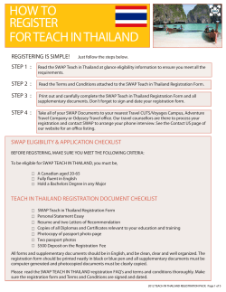 HOW TO REGISTER FOR TEACH IN THAILAND REGISTERING IS SIMPLE!