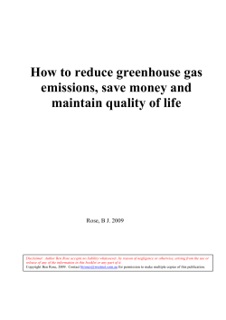 How to reduce greenhouse gas emissions, save money and