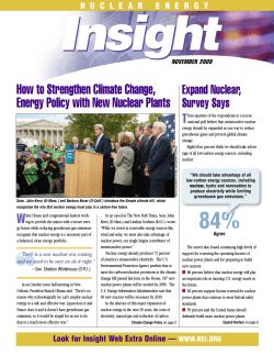 How to Strengthen Climate Change, Energy Policy with New Nuclear Plants T