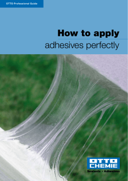 How to apply adhesives perfectly OTTO Professional Guide