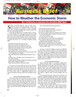S How to Weather the Economic Storm