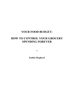 YOUR FOOD BUDGET: HOW TO CONTROL YOUR GROCERY SPENDING