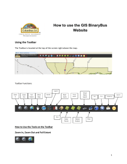 How to use the GIS BinaryBus Website  Using the Toolbar