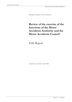 Review of the exercise of the functions of the Motor