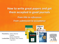 How to write great papers and get  From title to references
