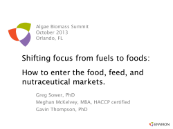 Shifting focus from fuels to foods: nutraceutical markets.