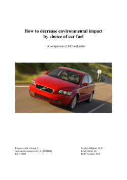 How to decrease environmental impact by choice of car fuel