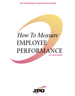 How To Measure EMPLOYEE PERFORMANCE THE PERFORMANCE MANAGEMENT SERIES