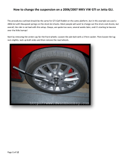 How to change the suspension on a 2006/2007 MKV VW...