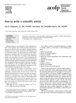 How to write a scientific article KEYWORDS: