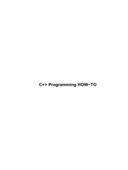 C++ Programming HOW−TO