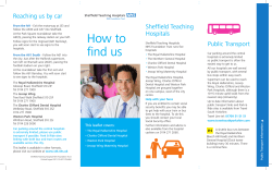 How to Reaching us by car Sheffield Teaching Hospitals