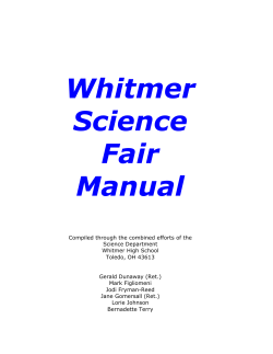 Whitmer Science Fair Manual