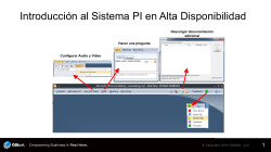 Introducción al Sistema PI en Alta Disponibilidad 1 Descargar documentación adicional