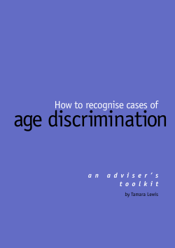 age discrimination How to recognise cases of