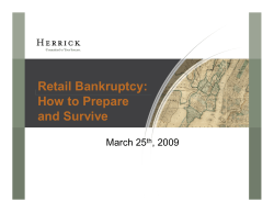 Retail Bankruptcy: How to Prepare and Survive March 25