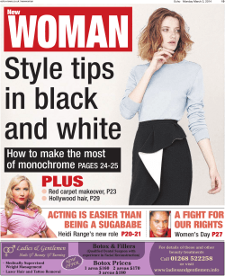 WOMAN Style tips in black and white
