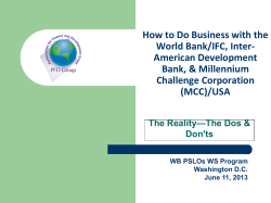 How to Do Business with the World Bank/IFC, Inter- American Development