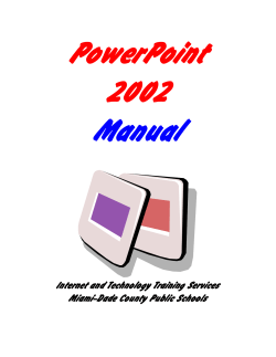 PowerPoint 2002 Manual Internet and Technology Training Services