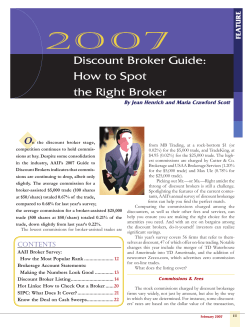 2007 Discount	Broker	Guide: How	to	Spot the	Right	Broker